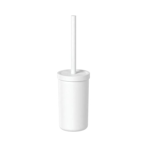 Escova Sanitária Suporte Pote Banheiro Lavabo Limpar Vaso Ou:Branco
