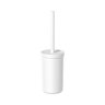 Escova Sanitária Suporte Pote Banheiro Lavabo Limpar Vaso Ou:Branco - 1