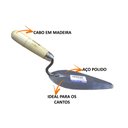 Ver imagem 2 de Colher De Pedreiro N° 8 Oval Cabo De Madeira Roma Profissional
