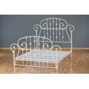 Ver imagem 6 de Cama de Ferro Amor Casal Comum Branca c/ Patina de Ouro