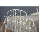 Ver imagem 3 de Cama de Ferro Amor Casal Comum Branca c/ Patina de Ouro