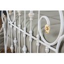 Ver imagem 4 de Cama de Ferro Amor Casal Comum Branca c/ Patina de Ouro