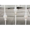 Ver imagem 5 de Cama de Ferro Amor Casal Comum Branca c/ Patina de Ouro