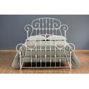 Ver imagem 2 de Cama de Ferro Amor Casal Comum Branca c/ Patina de Ouro