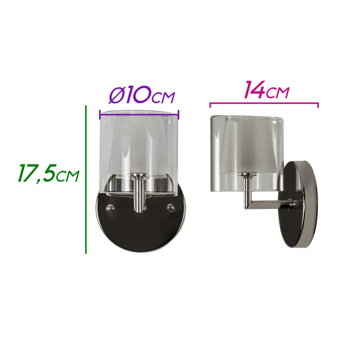 Arandela Maison Abajur Cromado e TR MO0016 Bella + 1x LED G9 BQ ST2456 - 2