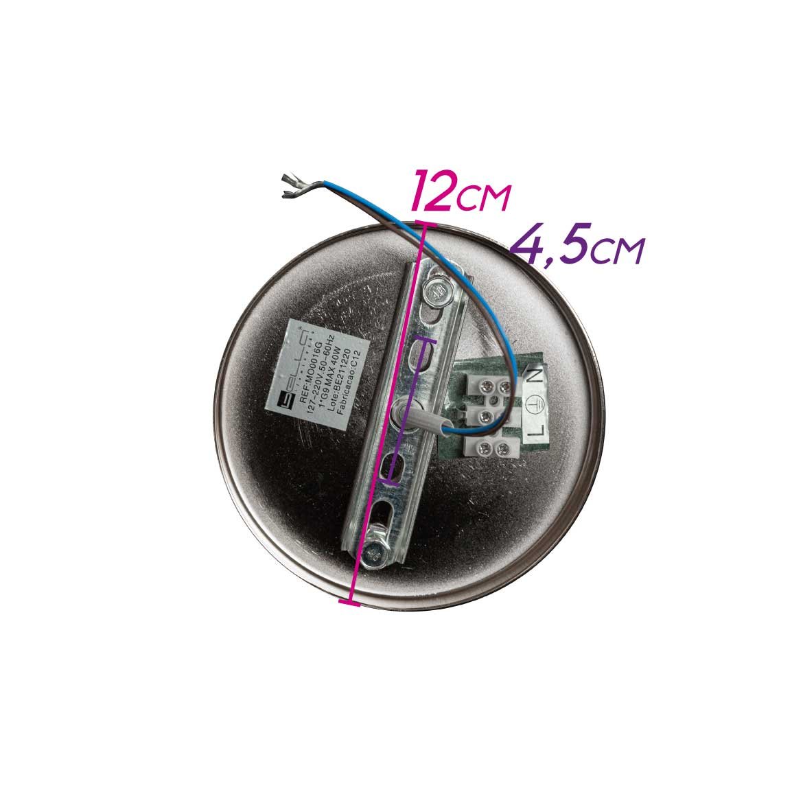 Arandela Maison Abajur Cromado e TR MO0016 Bella + 1x LED G9 BQ ST2456 - 5