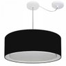 Lustre Cilíndrico com Desvio Md-4317 60x25cm Preto Bivolt - 1