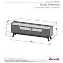 Ver imagem 2 de Rack Sala Florença Para Tv Até 70 Polegadas Com Pés Madeira Off White/naturale Off White/