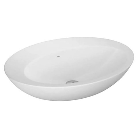 Cuba de Apoio Elíptica com Mesa 45,5x59,5cm Branco - L.1038.17