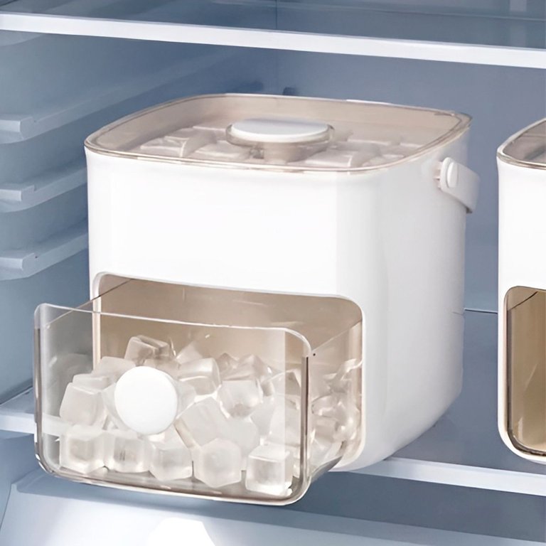 Caixa Dispenser Molde de Gelo 2 em 1 Forma Gaveta Caixa Dispenser Molde de Gelo 2 em 1 Forma Gaveta