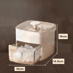 Caixa Dispenser Molde de Gelo 2 em 1 Forma Gaveta - 6
