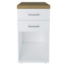 Ver mais imagens de Conjunto Mesa Escritório Armário 2 Portas Gaveteiro 2 Gavetas com Nicho Balcão Toq Branco/Olmo Artany