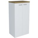 Ver imagem 7 de Conjunto Mesa Escritório Armário 2 Portas Gaveteiro 2 Gavetas com Nicho Balcão Toq Branco/Olmo Artany