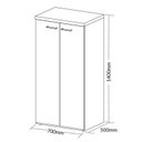 Ver imagem 3 de Conjunto Mesa Escritório Armário 2 Portas Gaveteiro 2 Gavetas com Nicho Balcão Toq Branco/Olmo Artany