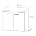 Ver imagem 6 de Conjunto Mesa Escritório Armário 2 Portas Gaveteiro 2 Gavetas com Nicho Balcão Toq Branco/Olmo Artany