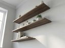Ver imagem 2 de Kit 3 Prateleiras Nogueira Mdp 60x20 + 40x20 + 80x20 com Suporte