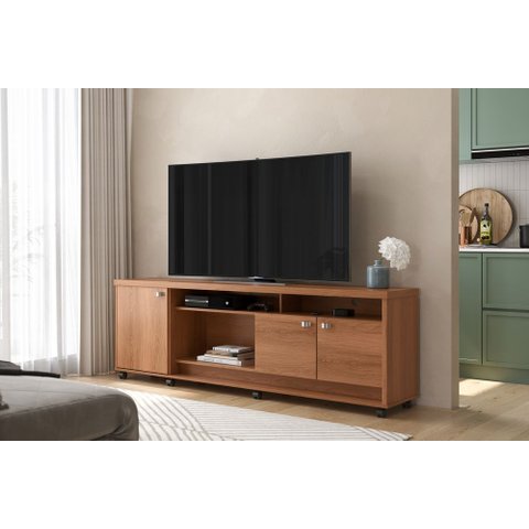 Rack com Rodinhas Grande Bancada Dallas Lukaliam:jequitiba