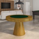 Ver imagem 1 de Mesa de Jogos Carteado 4 Lugares Bellagio com Gavetas e Tampo Reversível Base Cone com Tecido Mel/ve