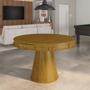 Ver imagem 6 de Mesa de Jogos Carteado 4 Lugares Bellagio com Gavetas e Tampo Reversível Base Cone com Tecido Mel/ve