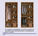 Ver imagem 5 de Guarda Roupa Titanium com Espelho Cinamomo/Off - D Doro