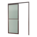 Ver imagem 1 de Porta de Correr Suspensa Vidrao Dir L.25 Marrom Corten 210x70 Brimak