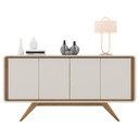 Ver imagem 5 de Buffet Aparador 160cm 4 Portas Orgânico Cecy Off White Z56 - Mpozenato