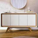 Ver imagem 2 de Buffet Aparador 160cm 4 Portas Orgânico Cecy Off White Z56 - Mpozenato