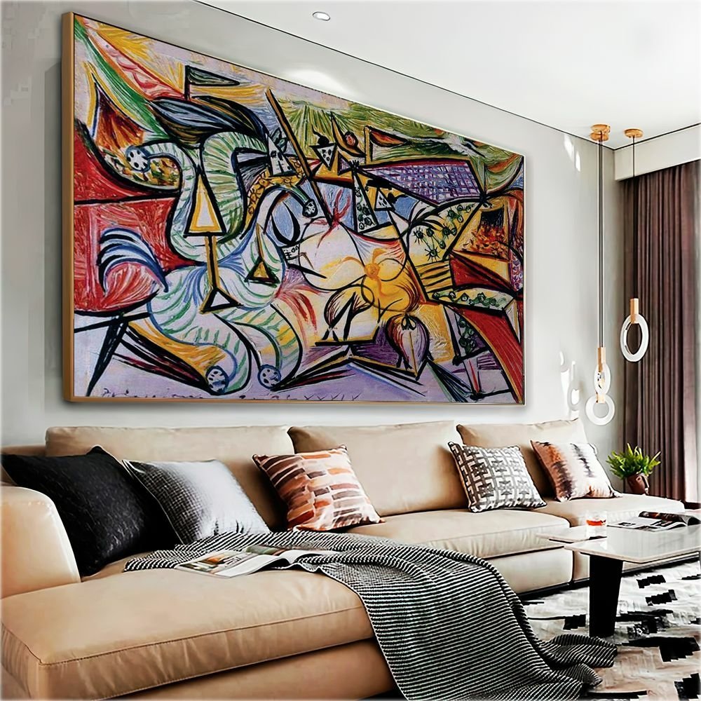 Quadro Decorativo Pablo Picasso Tourada:120x80 cm/PRETA