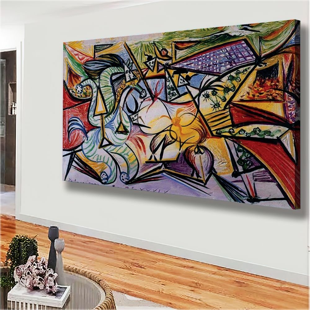 Quadro Decorativo Pablo Picasso Tourada:120x80 cm/PRETA - 3