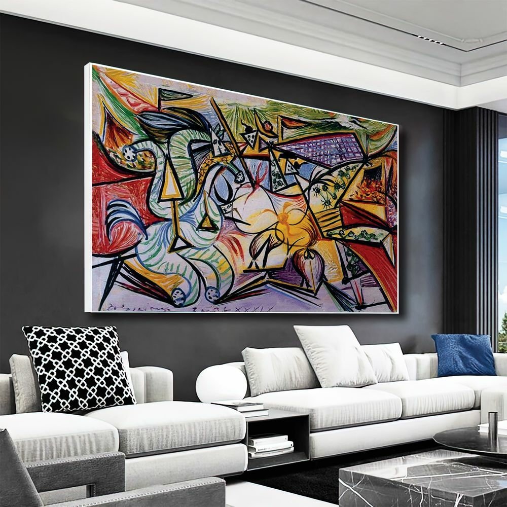 Quadro Decorativo Pablo Picasso Tourada:120x80 cm/PRETA - 8