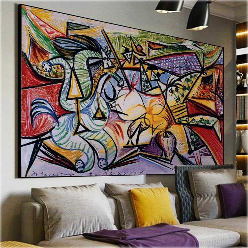Quadro Decorativo Pablo Picasso Tourada:120x80 cm/PRETA - 5