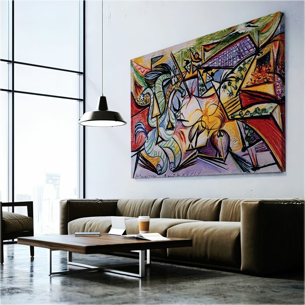 Quadro Decorativo Pablo Picasso Tourada:120x80 cm/PRETA - 2