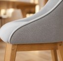 Ver imagem 6 de Kit 2 Cadeiras Verona Linho Cinza para Sala de Jantar e Cozinha Elegante