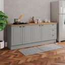 Ver imagem 2 de Balcao Tampo 120cm Balcao Cooktop 80cm Americana Cinza Nature Henn