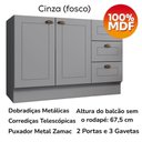 Ver imagem 5 de Balcao Tampo 120cm Balcao Cooktop 80cm Americana Cinza Nature Henn