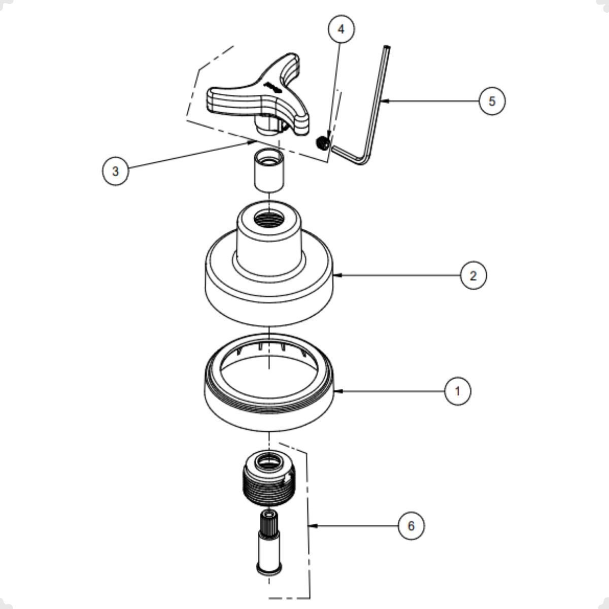 Acabamento Registro Docol Nova Trio Cromado 3/4'' 1257906:cromado - 3