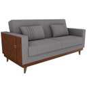 Ver imagem 2 de Sofa Cama 2 Lugares 203 Cm Esther Boucle Cinza Corino Whisk Milani Store