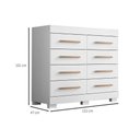 Ver imagem 3 de Cômoda Casal Nalu C/ 8 Gavetas Branco - Acp