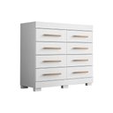 Ver imagem 1 de Cômoda Casal Nalu C/ 8 Gavetas Branco - Acp