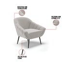 Ver imagem 6 de Kit 01 Namoradeira 02 Lugares e 02 Poltronas Giovana Veludo Pés Palito De Ferro - D'Rossi