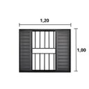 Ver imagem 2 de Veneziana de Correr 6 Folhas C/grade Aluminio Preto 1.00 X 1.20 Linha Modular - Hale