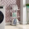 Estante Baixa Lavanderia Aramada 3 Prateleiras Branco - 1