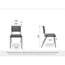 Ver imagem 4 de Cadeira Fixa Escritório Multiuso Niala Plaxmetal NR17 Vermelho