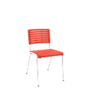 Ver imagem 1 de Cadeira Fixa Escritório Multiuso Niala Plaxmetal NR17 Vermelho