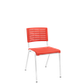 Cadeira Fixa Escritório Multiuso Niala Plaxmetal NR17 Vermelho - 1