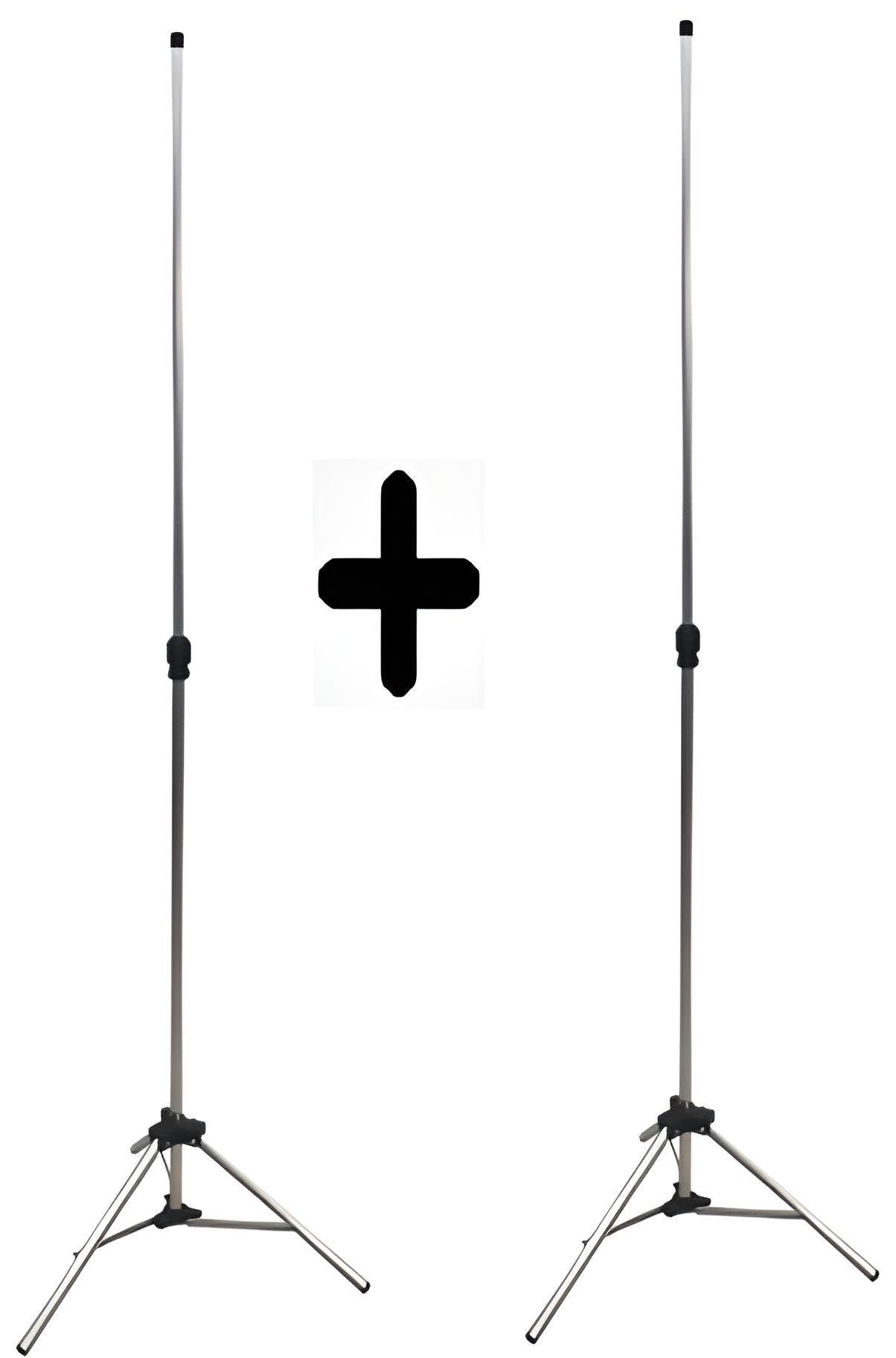 Suporte Porta Banner 1,80m Pedestal Tripé Kit 2 Unidades - 1