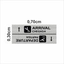 Ver imagem 2 de Tapete Capacho Aeroporto Arrival e Departure Divertido Prata