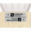 Ver imagem 1 de Tapete Capacho Aeroporto Arrival e Departure Divertido Prata