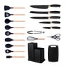 Kit Utensílios de Cozinha Preto 19 Peças Madeira e Silicone - 7