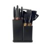 Kit Utensílios de Cozinha Preto 19 Peças Madeira e Silicone - 6